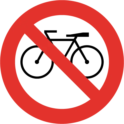 PROHIBIDA CIRCULACIÓN DE BICICLETAS RPO - 8