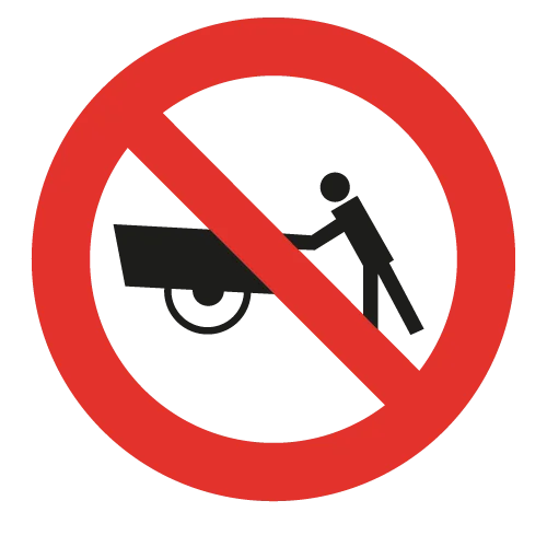 PROHIBIDA CIRCULACIÓN DE CARROS DE MANO RPO - 12