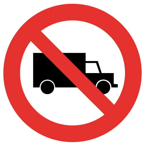 PROHIBIDA CIRCULACIÓN DE VEHÍCULOS DE CARGA RPO - 5
