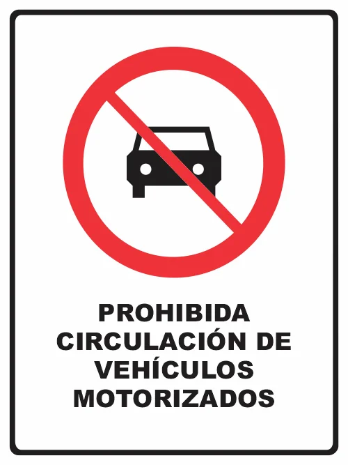 Prohibida circulación de vehículos motorizados